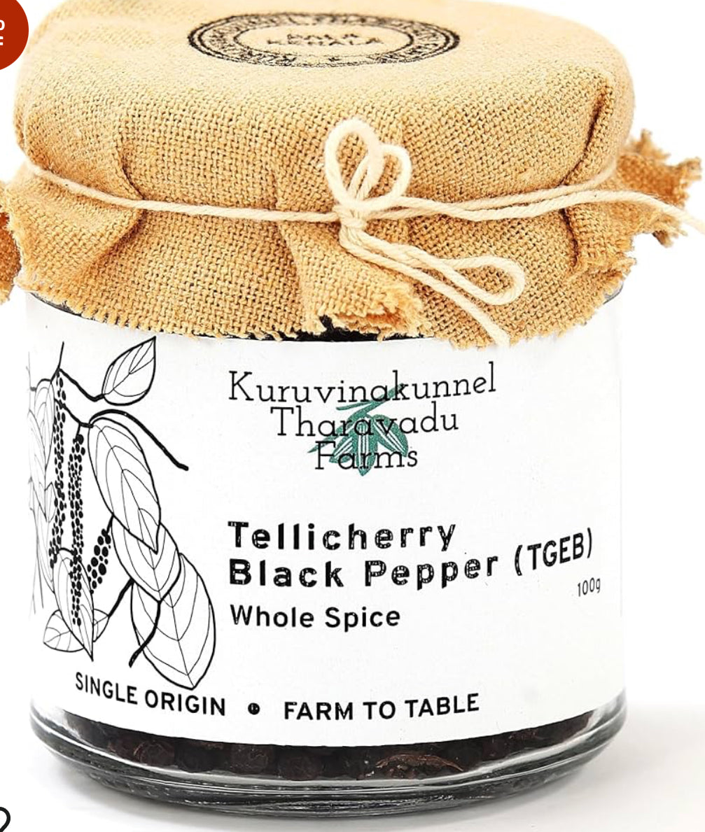 *PRE-ORDER* Tellicherry Black Pepper (TGEB) (Organically Grown | Single Origin | Farm To Table)